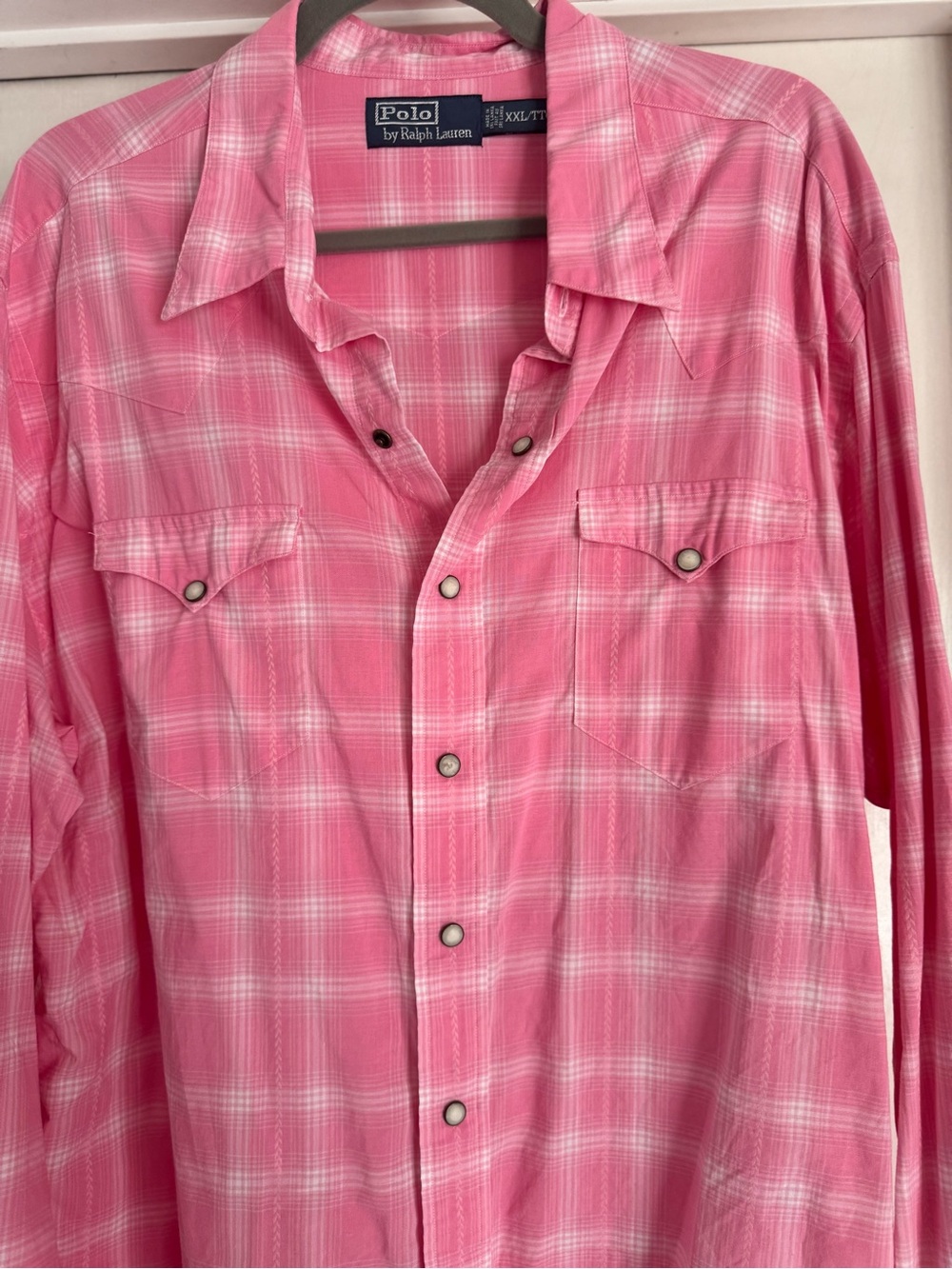 Polo by Ralph Lauren Pink Plaid Western Snap Shirt - Picture 7 of 13